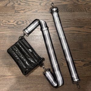 Think Royln Bum Bag Crossbody in Shiny Black